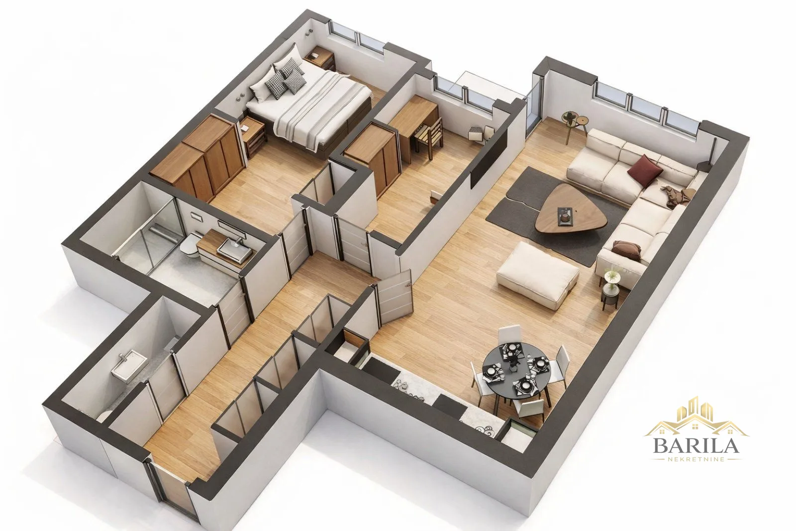 NOVOGRADNJA BEZ PROVIZIJE - 77m²- KOMFORAN - TOP CENA — Prodaja, Donji grad, Pančevo